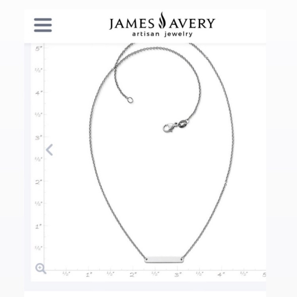 James Avery Engravable Horizon Necklace